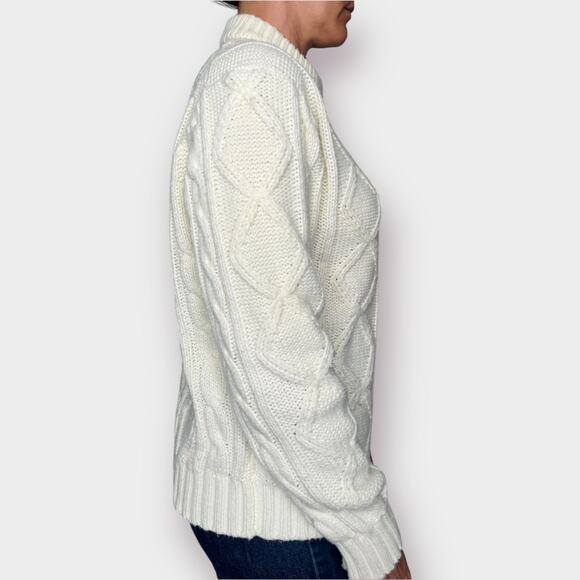 80s‎ Kings Road Cream Chunky Knit Sweater - Picture 4 of 5